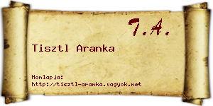 Tisztl Aranka névjegykártya