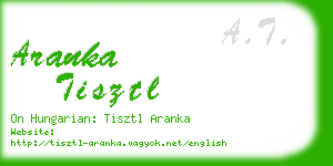 aranka tisztl business card
